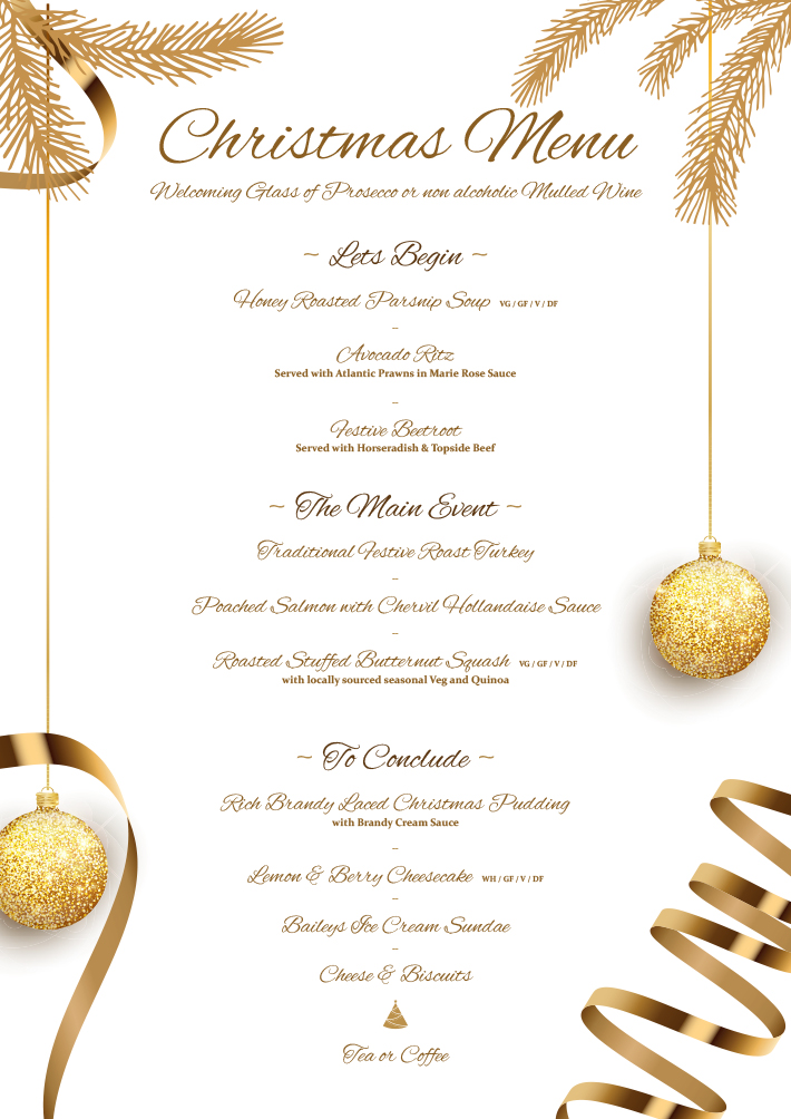 The Old School Gallery & Cafe 2026 Christmas Menu